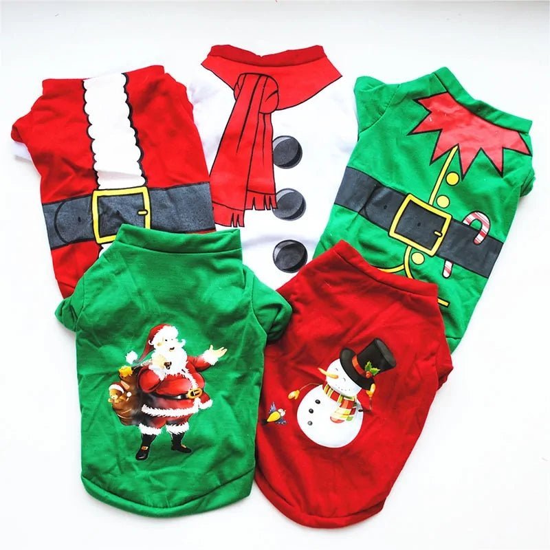 Cotton Christmas Pet Clothes - Purrfection Palace