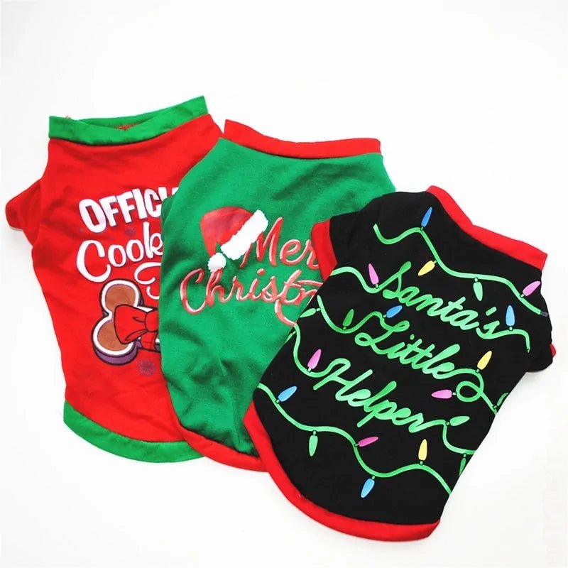 Cotton Christmas Pet Clothes - Purrfection Palace