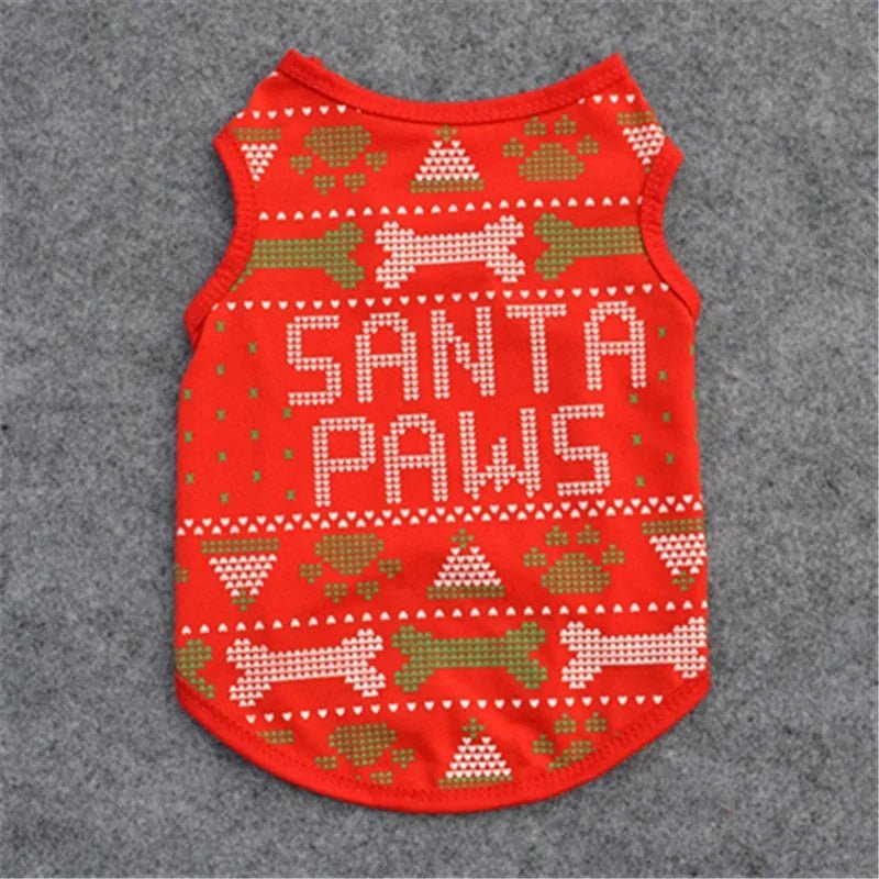 Cotton Christmas Pet Clothes - Purrfection Palace