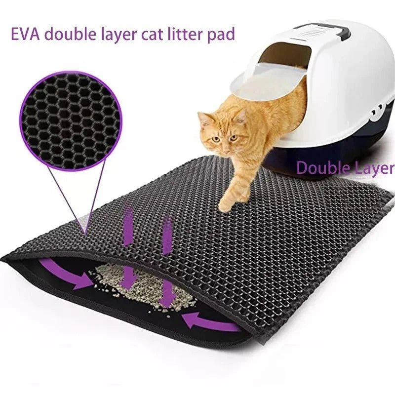 Double Layer Cat Litter Mat - Purrfection Palace