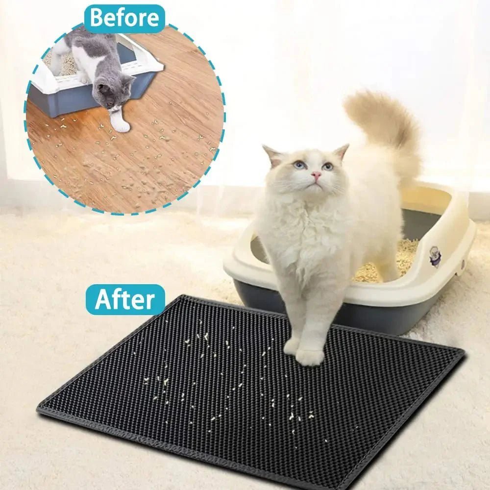 Double Layer Cat Litter Mat - Purrfection Palace